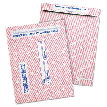 Quality Park™ Gray-red Paper Gummed Flap Personal And Confidential Interoffice Envelope, #97, 10 X 13, Gray-red, 100-box freeshipping - TVN Wholesale